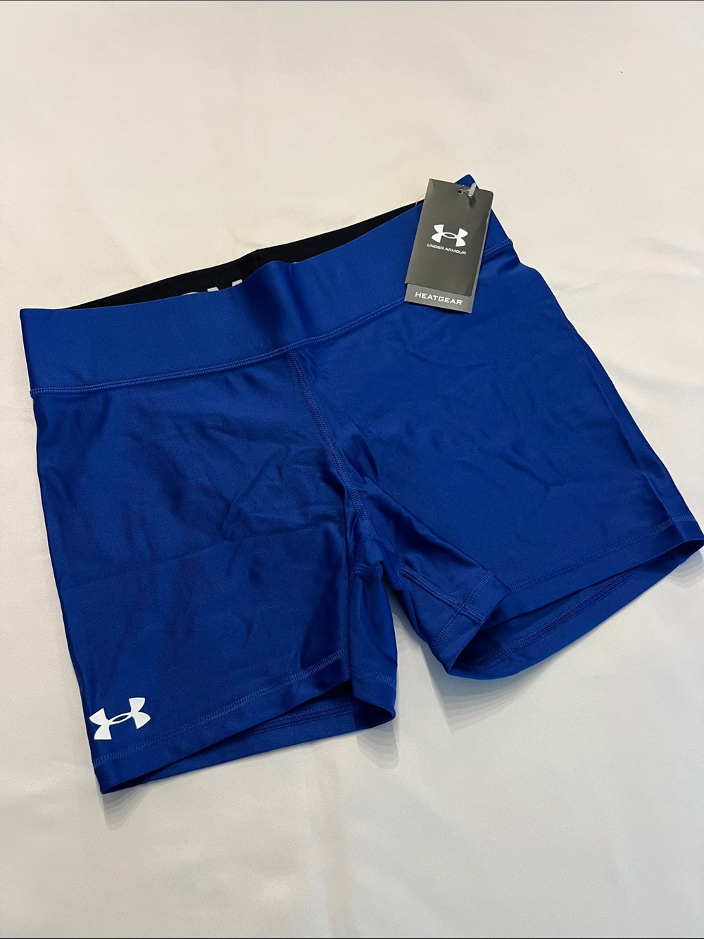 Under Armour Women's Royal Blue HeatGear Bike Shorts NWT size Large
